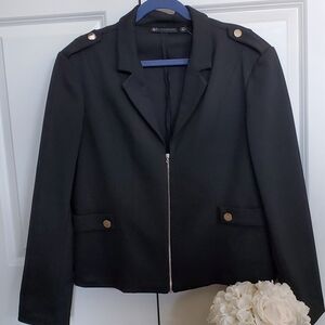 NWT NY&Co Black Zip Blazer